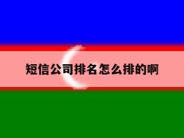 短信公司排名怎么排的啊的简单介绍