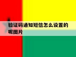 验证码通知短信怎么设置的呢图片
