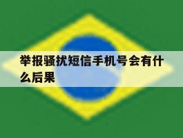 举报骚扰短信手机号会有什么后果