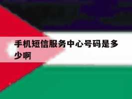 手机短信服务中心号码是多少啊
