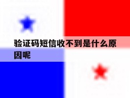验证码短信收不到是什么原因呢