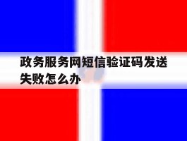 政务服务网短信验证码发送失败怎么办