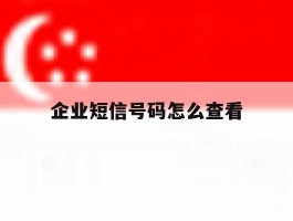 企业短信号码怎么查看