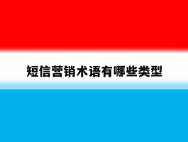 短信营销术语有哪些类型