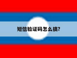 短信验证码怎么搞?
