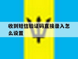 收到短信验证码直接录入怎么设置