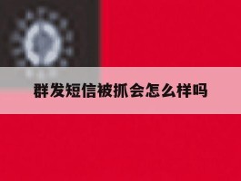 群发短信被抓会怎么样吗
