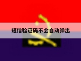 短信验证码不会自动弹出