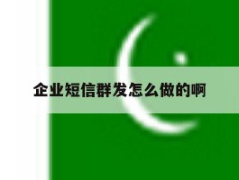 企业短信群发怎么做的啊
