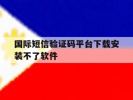 国际短信验证码平台下载安装不了软件