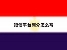 短信平台简介怎么写