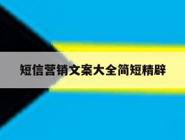短信营销文案大全简短精辟