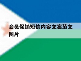 会员促销短信内容文案范文图片