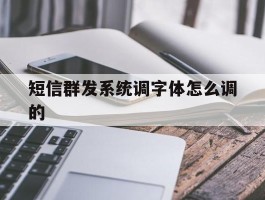 短信群发系统调字体怎么调的