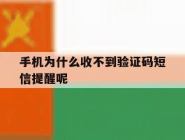 手机为什么收不到验证码短信提醒呢