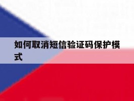 如何取消短信验证码保护模式