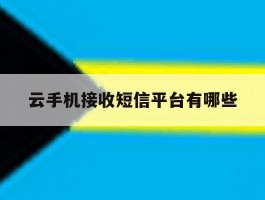 包含云手机接收短信平台有哪些的词条