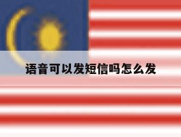 语音可以发短信吗怎么发