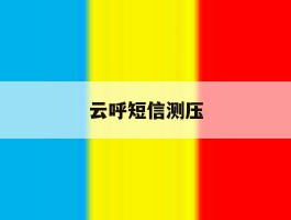 云呼短信测压
