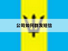 公司如何群发短信