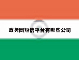 政务网短信平台有哪些公司