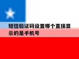 短信验证码设置哪个直接显示的是手机号