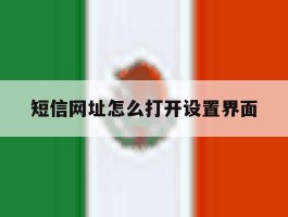 短信网址怎么打开设置界面