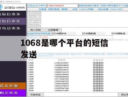 1068是哪个平台的短信发送