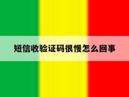短信收验证码很慢怎么回事