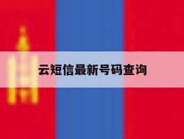 云短信最新号码查询