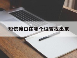 短信接口在哪个位置找出来