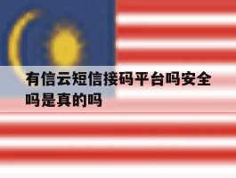 有信云短信接码平台吗安全吗是真的吗