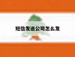 短信发送公司怎么发