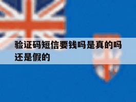 验证码短信要钱吗是真的吗还是假的